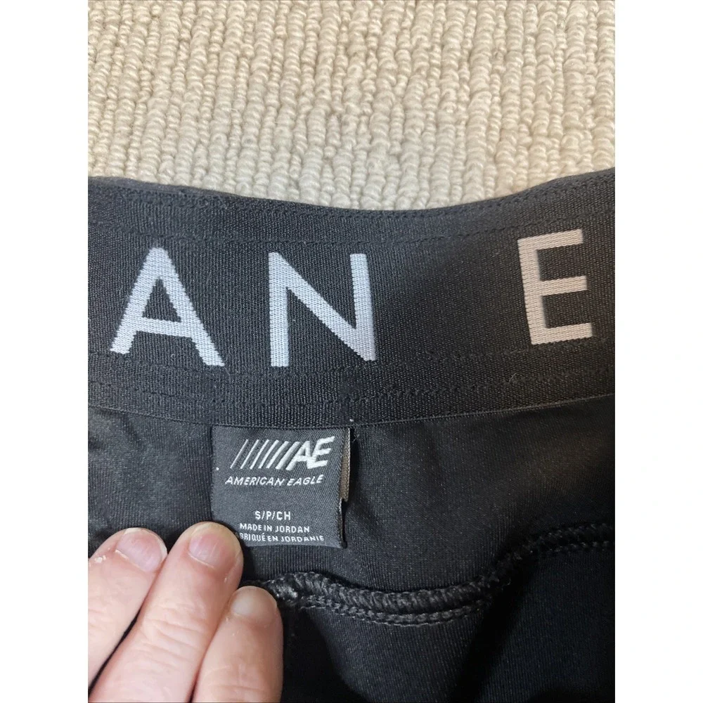 American Eagle Men's Small Flex Jogger Shorts Black Gray Pockets